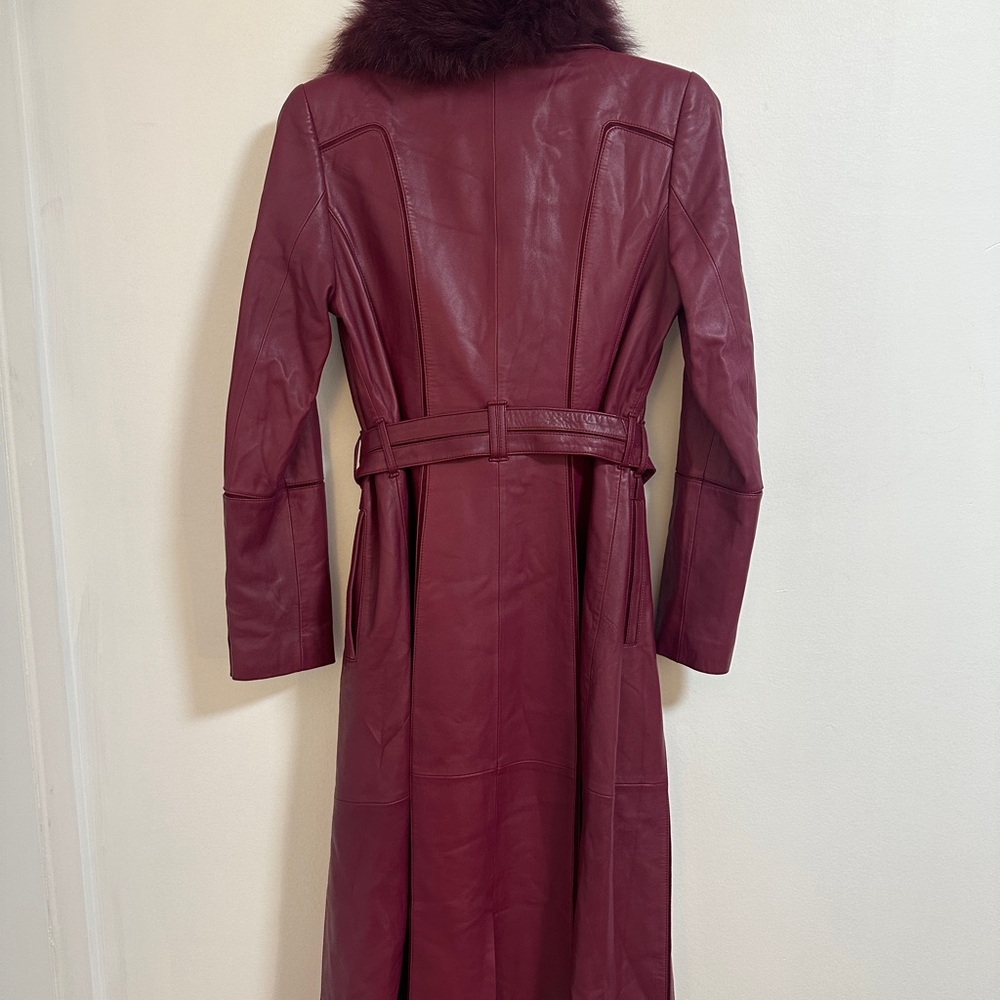 Long leather jacket